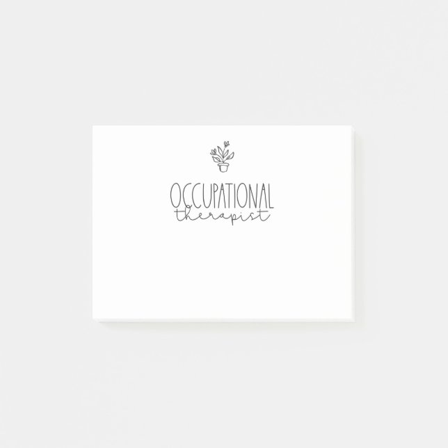 OT Occupational Therapist Therapy Post-it Notes (Front)