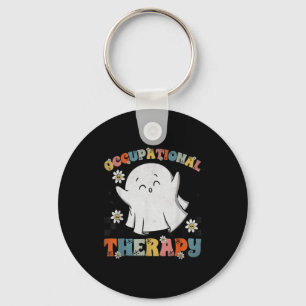 Ot Occupational Therapy Halloween Retro Ghost Ot H Key Ring