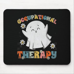 Ot Occupational Therapy Halloween Retro Ghost Ot H Mouse Mat