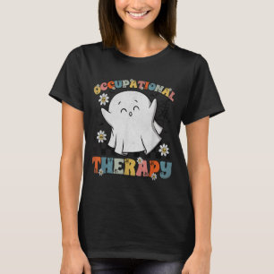 Ot Occupational Therapy Halloween Retro Ghost Ot H T-Shirt