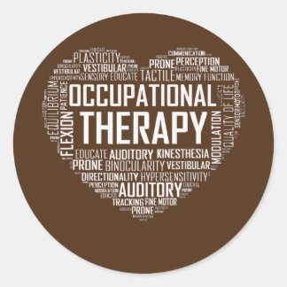 OT Occupational Therapy Heart Occupational Classic Round Sticker
