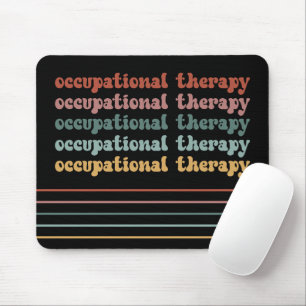 OT Occupational Therapy Retro OT School Student Mouse Mat