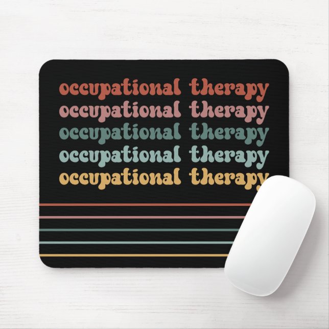 OT Occupational Therapy Retro OT School Student Mouse Mat (With Mouse)