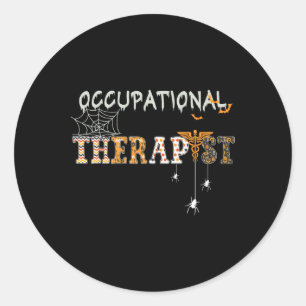 OT Occupational Therapy Therapist Halloween OTA sp Classic Round Sticker