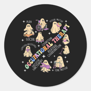 Ot Occupational Therapy Therapist Halloween Spooky Classic Round Sticker