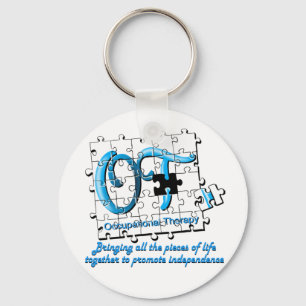 ot puzzle aqua key ring