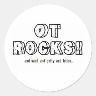 OT ROCKS! CLASSIC ROUND STICKER
