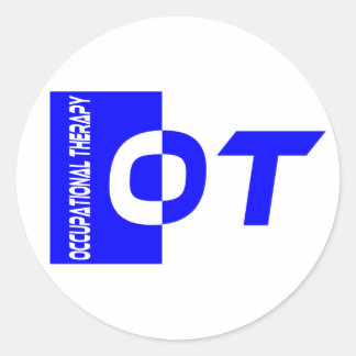 OT royal blue Classic Round Sticker