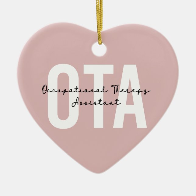 OTA Occupational Therapy Assistant Gifts Ceramic Tree Decoration (Front)