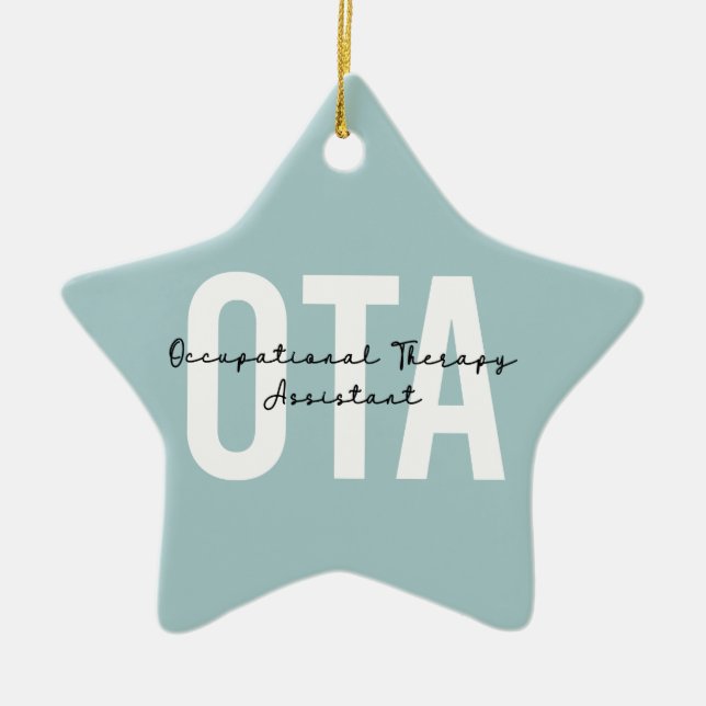 OTA Occupational Therapy Assistant Gifts  Ceramic Tree Decoration (Front)