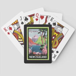 Otago New Zealand Vintage Travel Poster Playing Cards