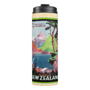 Otago New Zealand Vintage Travel Poster Thermal Tumbler