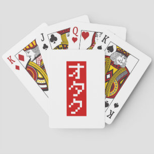 OTAKU 8 Bit Pixel Japanese Katakana BLOCK Vertical Playing Cards