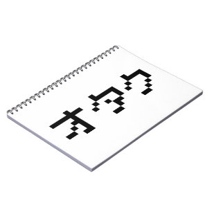 OTAKU 8 Bit Pixel Japanese Katakana Notebook