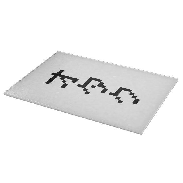 OTAKU 8 Bit Pixel Japanese Katakana Vertical Cutting Board (Corner)