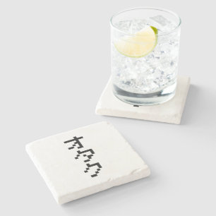 OTAKU 8 Bit Pixel Japanese Katakana Vertical Stone Coaster