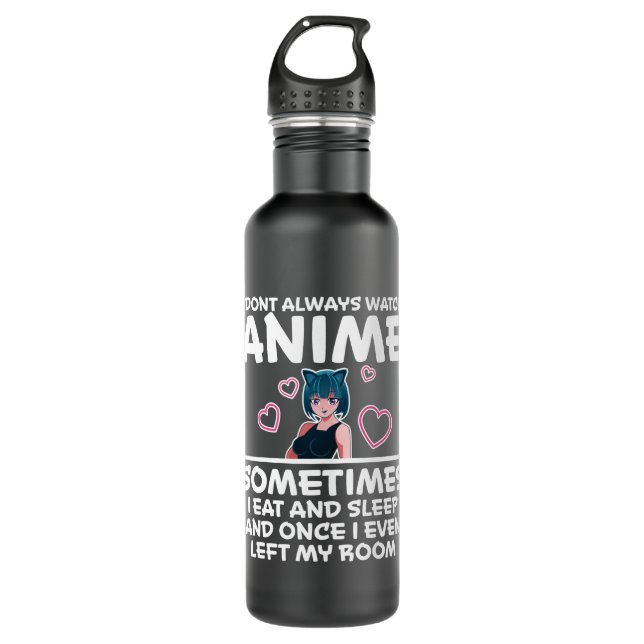 Otaku Anime Girl Manga Cosplay Ramen Japanese Gift 710 Ml Water Bottle (Front)