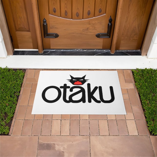 Otaku Cat Funny Slogan Doormat (Outdoor)