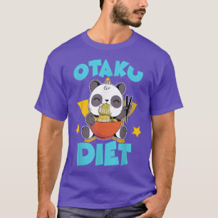 Otaku Diet Funny Cute Kawaii Panda Bear Anime Rame T-Shirt