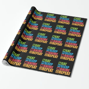 Otaku - Eat, Sleep, Anime, Repeat - Manga, Funny Wrapping Paper