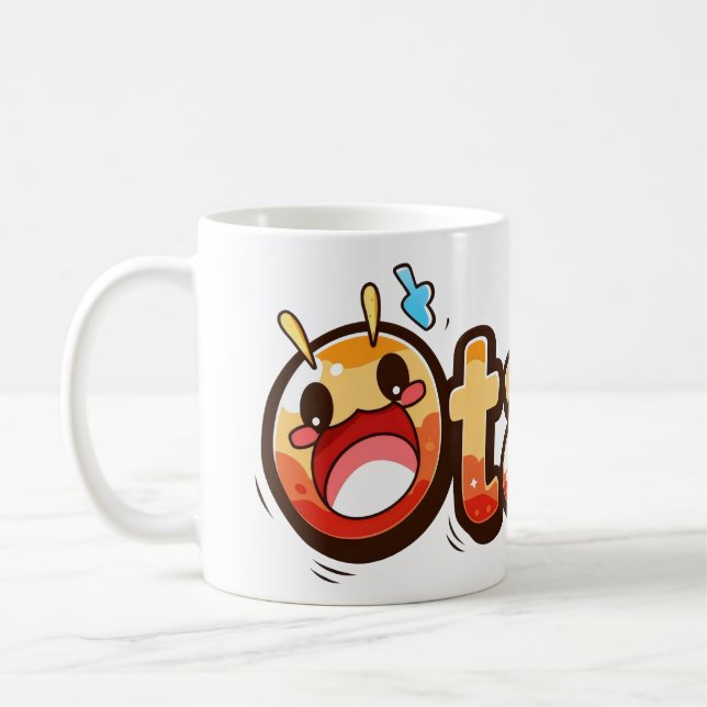 Otaku Funny Text Coffee Mug (Left)