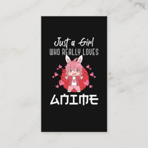 Otaku Girl loves Anime Manga Japanese Comic Fan Business Card