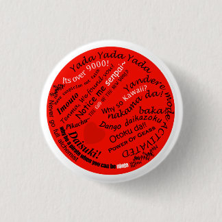 Otaku Japanese flag inspired button