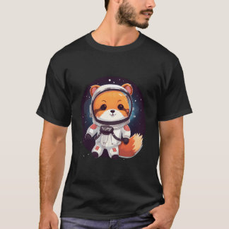 Otaku Kawaii Anime Red Panda Astronaut In A Space T-Shirt
