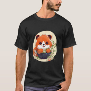 Otaku Red Panda Eat Japanese Ramen Noodles 1 T-Shirt
