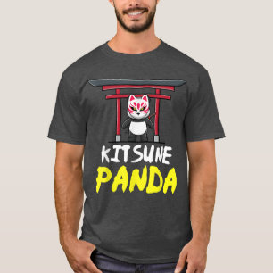 Otaku's Panda Wearing A Kitsune Mask Traditional J T-Shirt