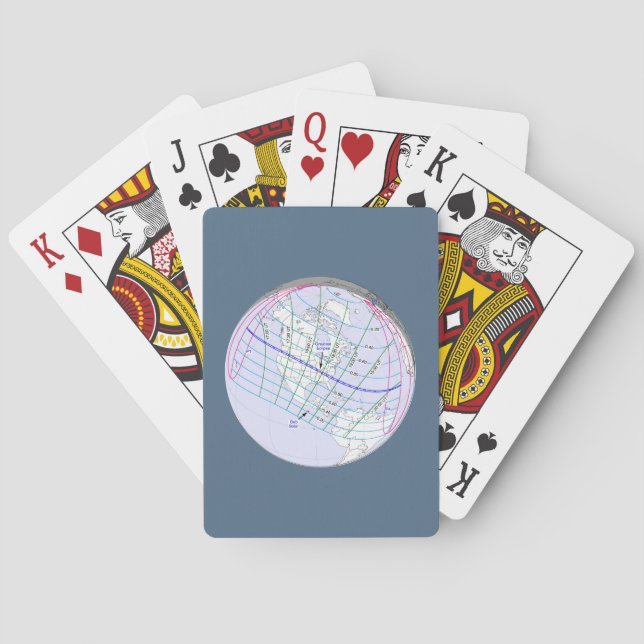 otal Solar Eclipse 2017 Global Path Playing Cards (Back)