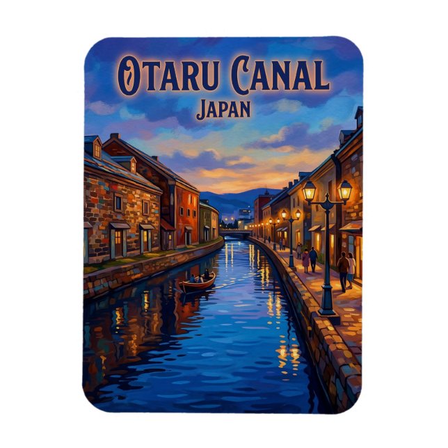 Otaru Canal Japan Magnet (Vertical)
