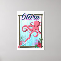 Otaru Japan Squid travel poster