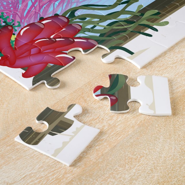 Otaru Japan Squid travel poster Jigsaw Puzzle (Side)