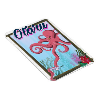 Otaru Japan Squid travel poster Magnet