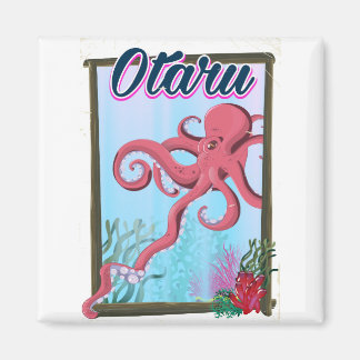 Otaru Japan Squid travel poster Magnet
