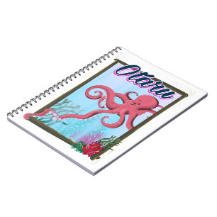 Otaru Japan Squid travel poster Notebook