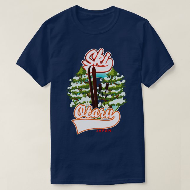 Otaru Japan vintage ski logo T-Shirt (Design Front)