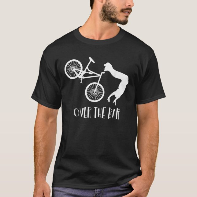 OTB Over The Bar Funny Mountain Bike Funny Biking T-Shirt (Front)