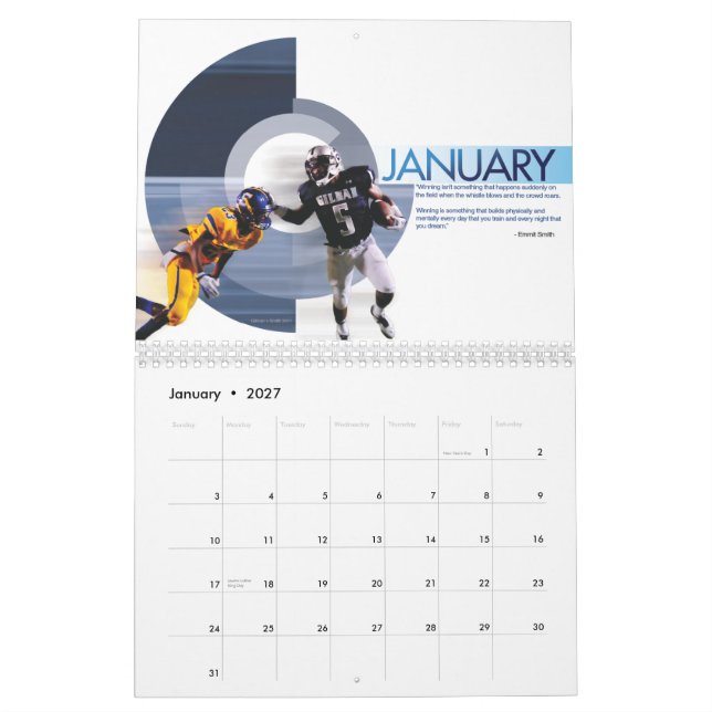 OTBS 2013 Sports Calendar (Jan 2027)