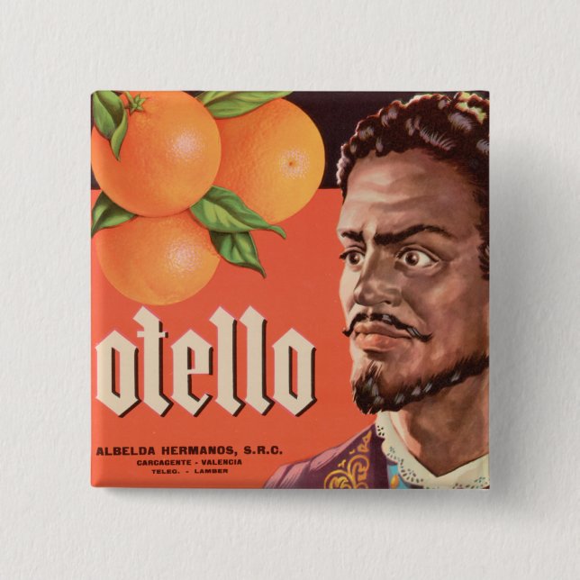Otello Orange Label 15 Cm Square Badge (Front)