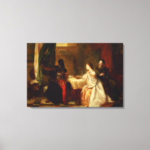 Othello Relating His Adventures to Desdemona Canvas Print
