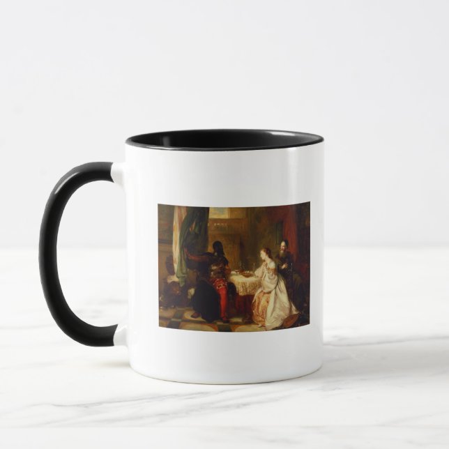 Othello Relating His Adventures to Desdemona Mug (Left)