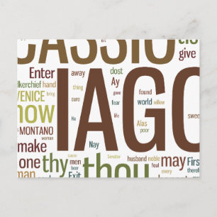 Othello Word Mosaic Postcard