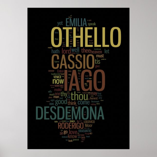 Othello Word Mosaic Poster (Front)