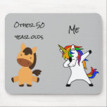 Other 50 Year Olds Birthday Unicorn Horse Mouse Mat<br><div class="desc">This design was created though digital art. It may be personalized in the area provide or customizing by choosing the click to customize further option and changing the name, initials or words. You may also change the text color and style or delete the text for an image only design. Contact...</div>