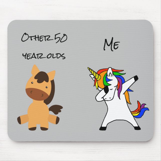 Other 50 Year Olds Birthday Unicorn Horse Mouse Mat (Front)