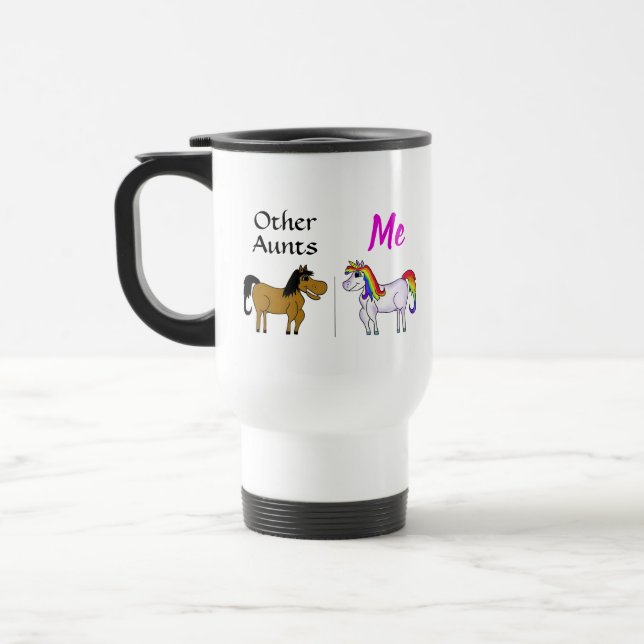Other Aunts Me Unicorn Travel Mug (Left)