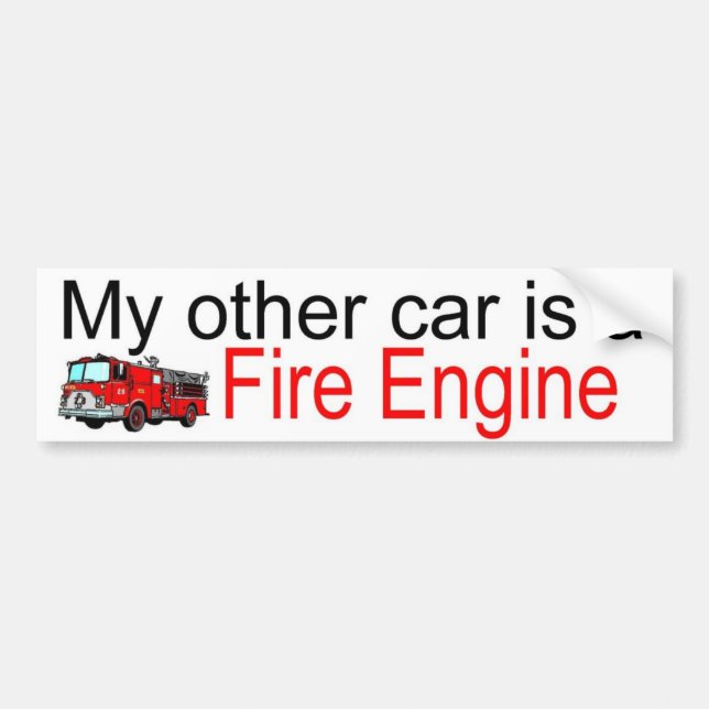 other car fire bumper sticker (Front)