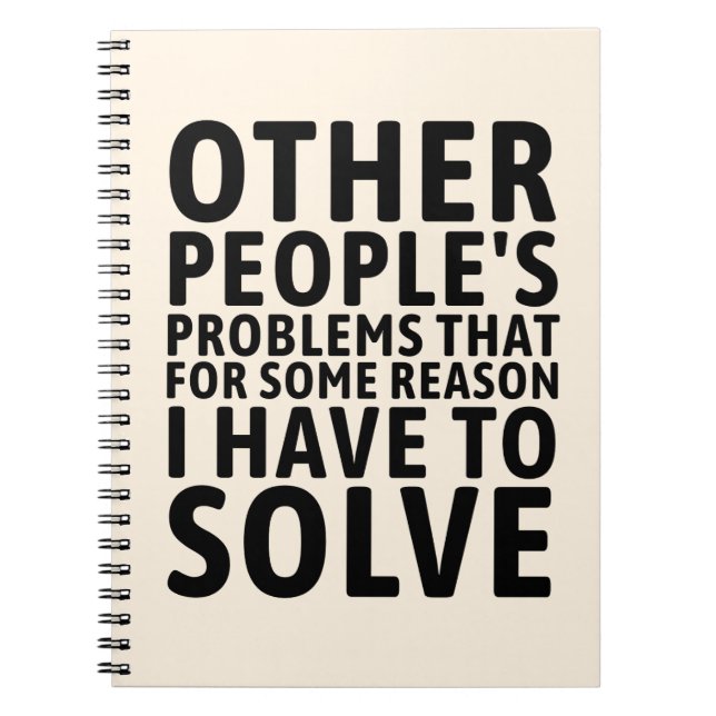 Other People's Problems Notebook (Front)